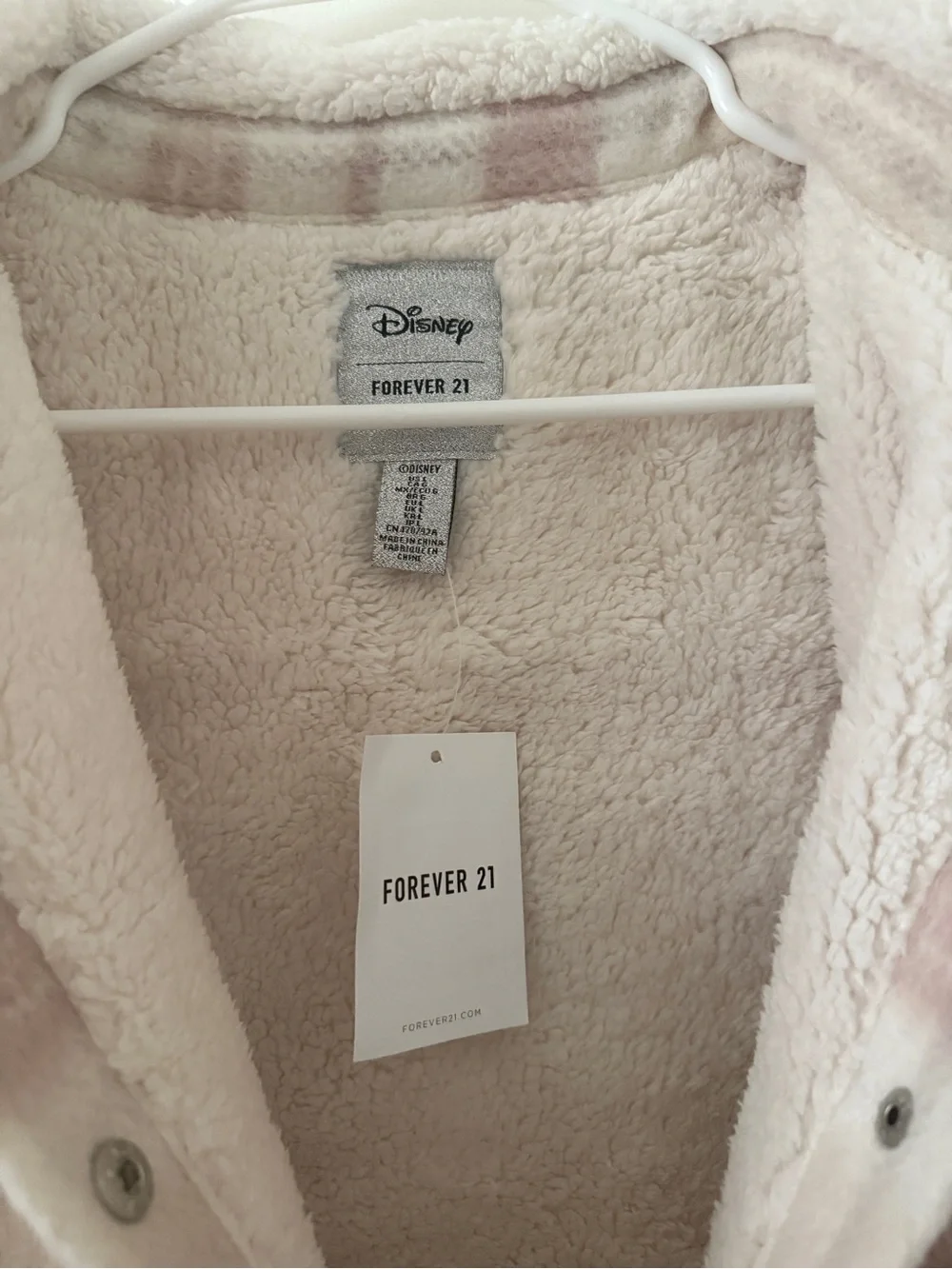 Disney x Forever21 Bambi Plaid Flannel Jacket, Size L - Picture 6 of 6